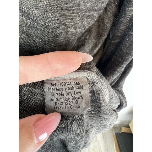 Pete & Greta Johnny Was Linen Tunic Size S Long Sleeve Oversized Lagenlook Sheer - Picture 11 of 12